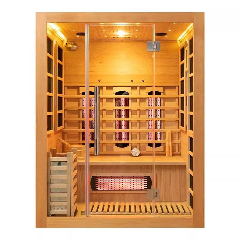 Salle de sauna en pierre volcanique pour 4 à 6 personnes